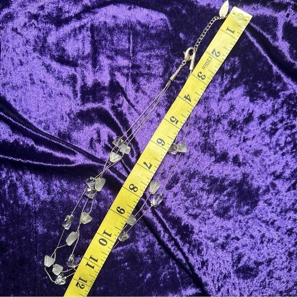 Coldwater Creek Gold Tone Triple Strand Geometric Glass Beaded Necklace 5351 R - Picture 7 of 11